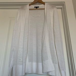 White linen cardigan